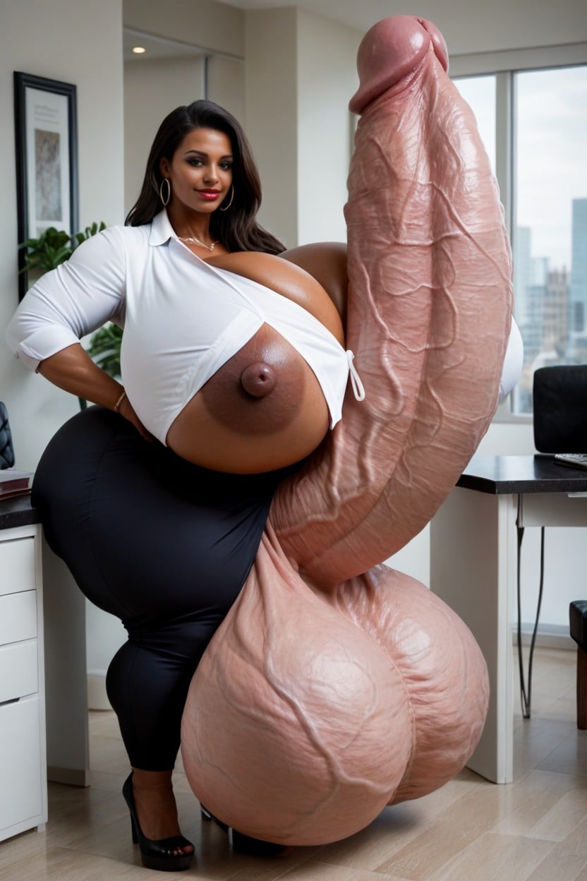 African, Autopaizuri, Hyper Gigantic Veiny Penis Shemale AI Porn