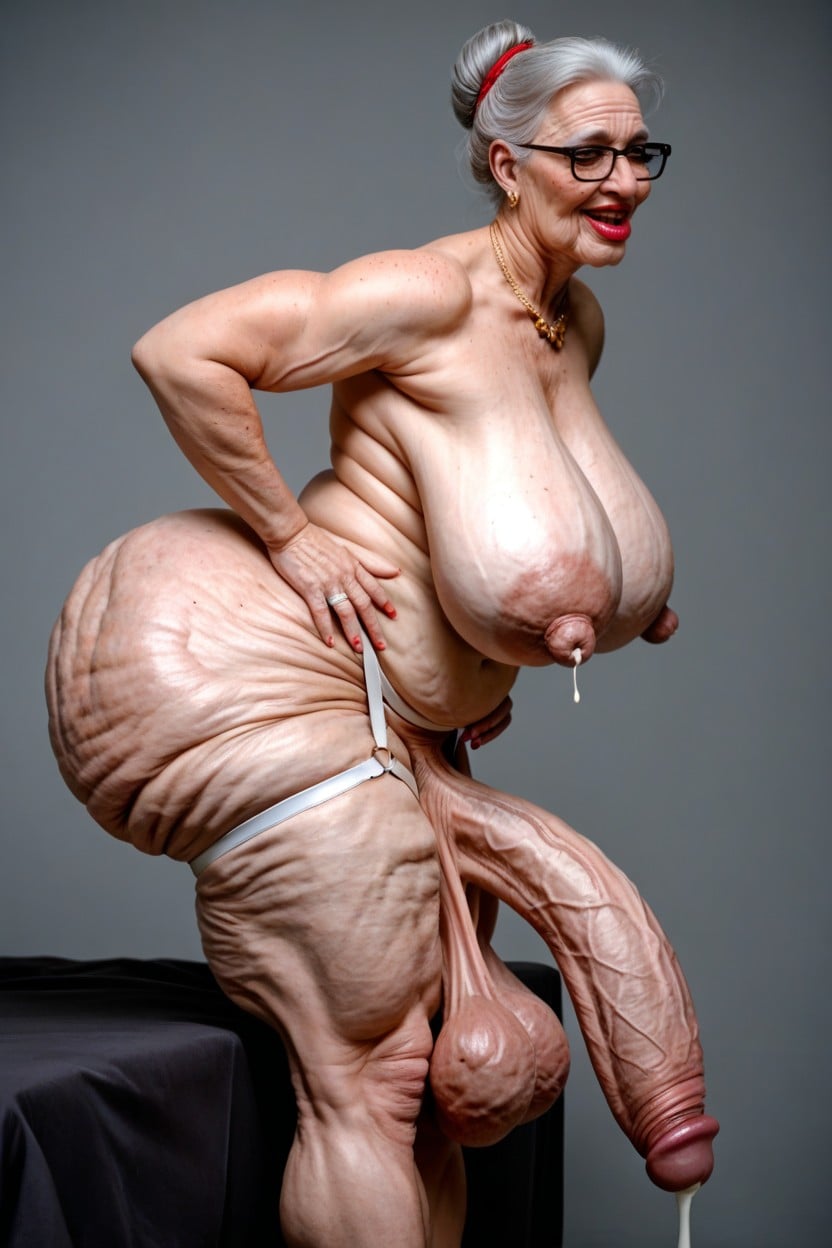 Veiny Forearms, Natural Breast, Extremely Large Ass Shemale AI Porn