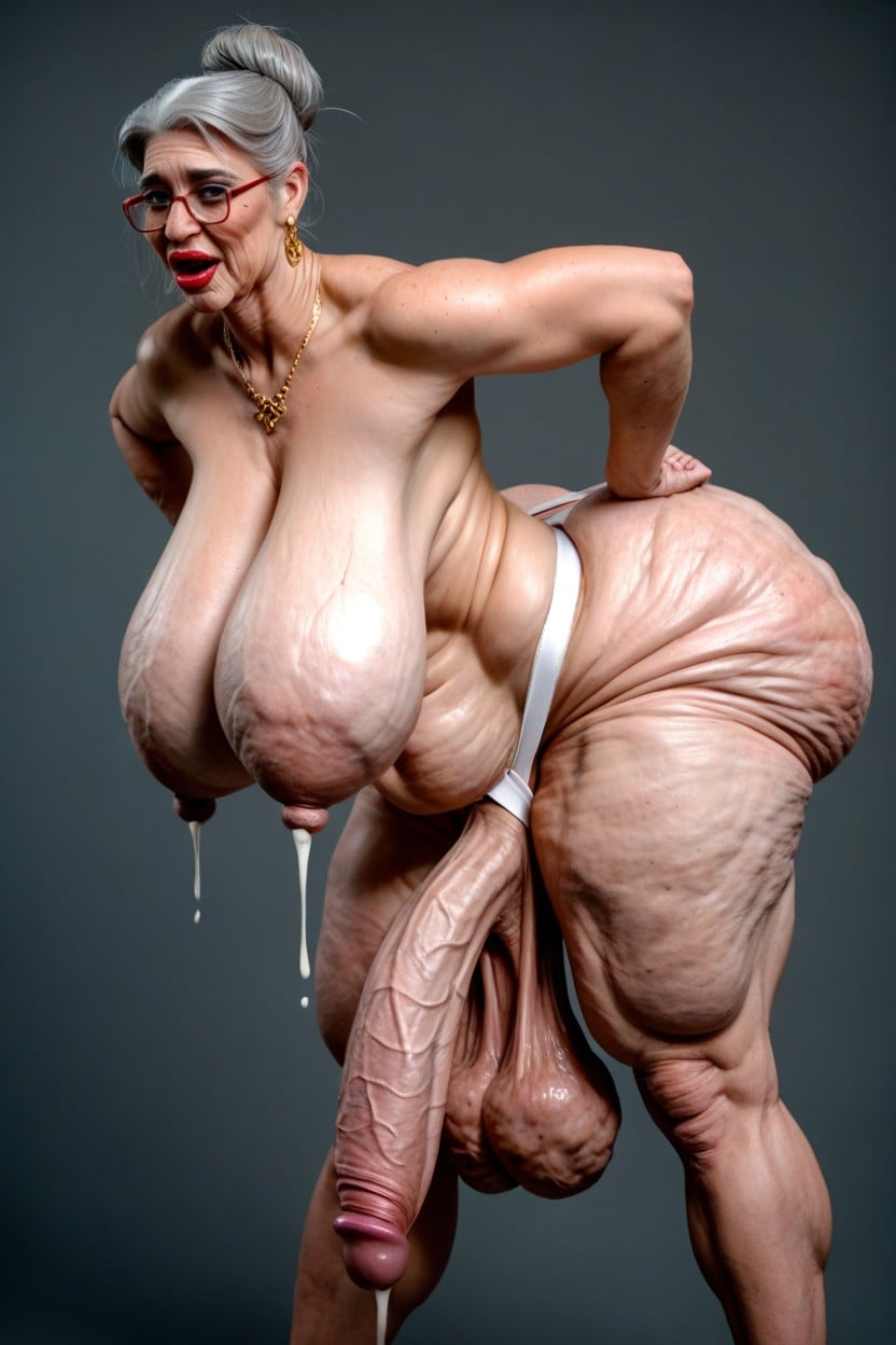 Hands On Hips, Wrinkled Skin, Wrinkles On Thighs Shemale AI Porn