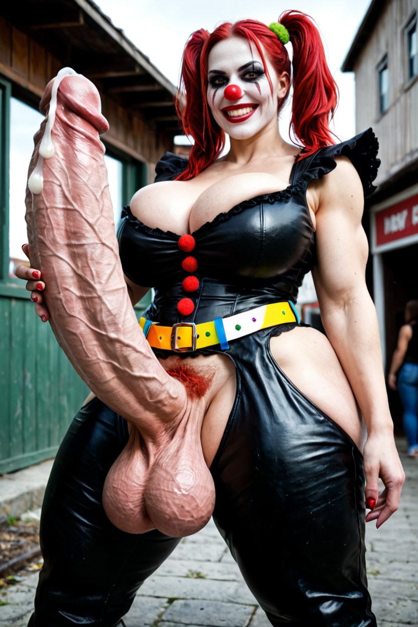 Wild West Sheriff, Scary Sexy, Extremely Large Ass Shemale AI Porn