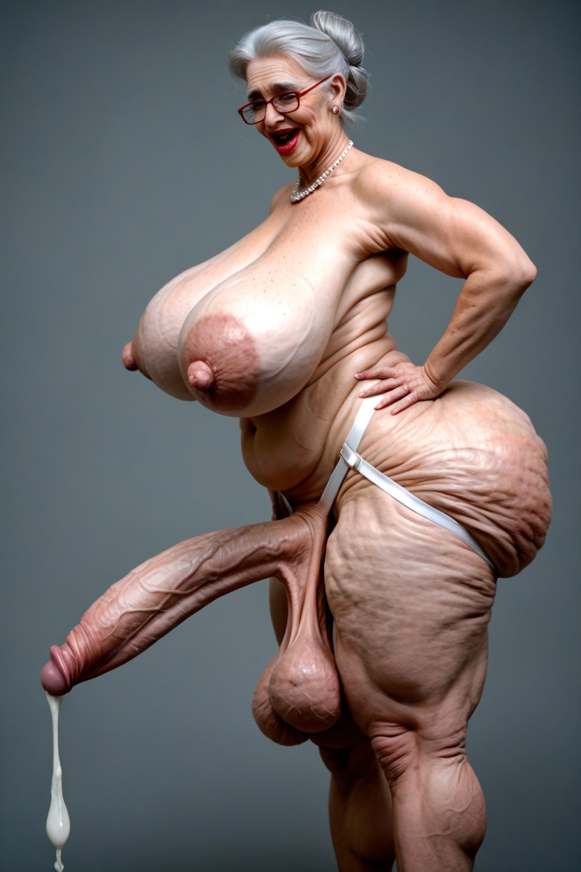 60+, Swollen Areola, Parted Breasts Porno shemale IA