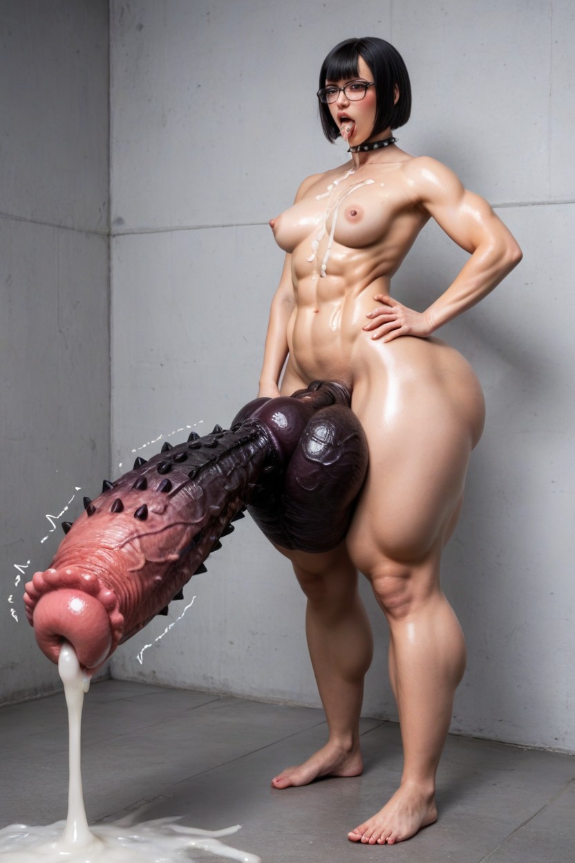 Penis Bigger Than Body, Multiple Knots, Prominent Glans Shemale AI Porn