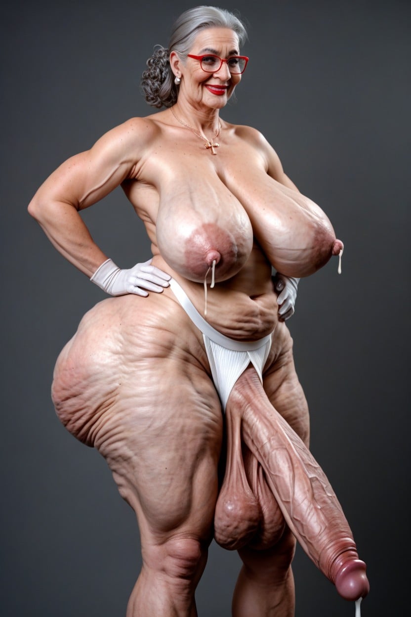 Wrinkled Skin, Huge Cumshot, Erect Cock Shemale AI Porn