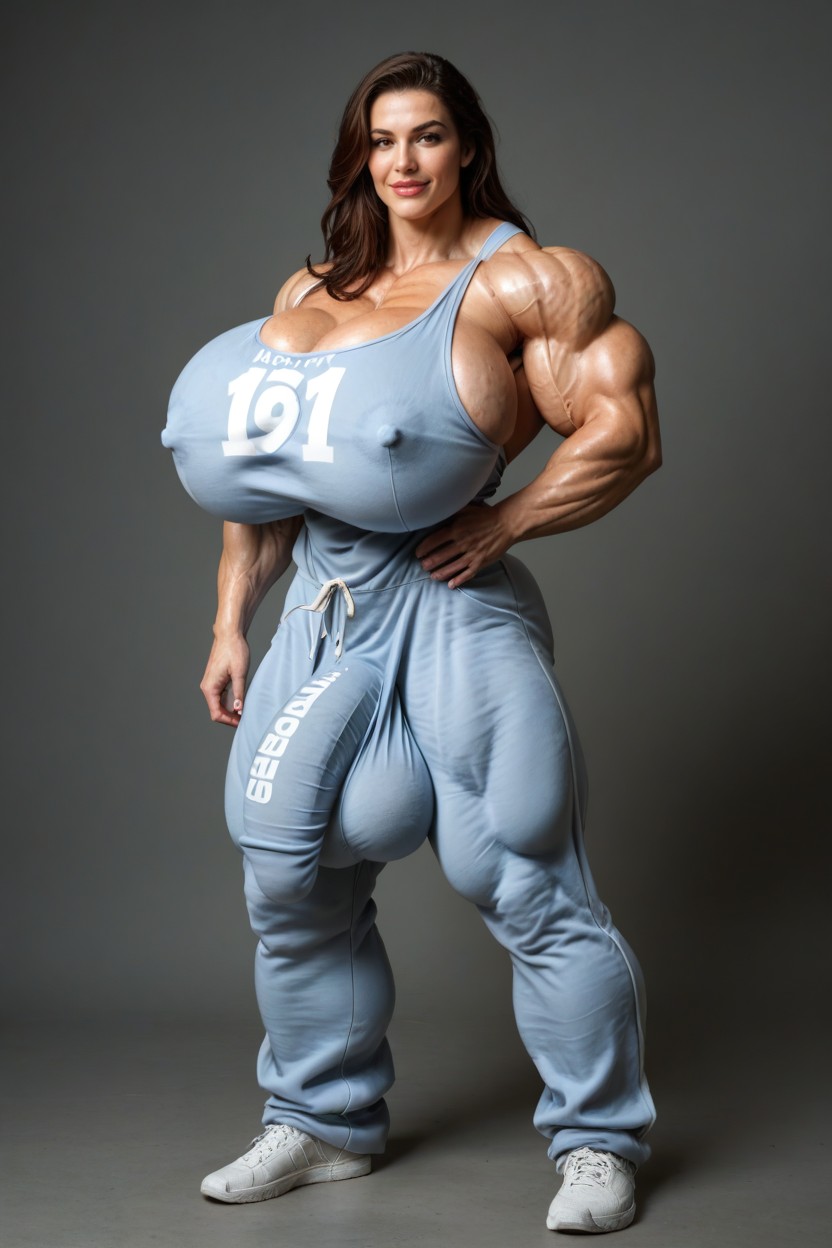 Gigantic Abdominal Obliques, Gigantic Enormous Biceps, 18+ Shemale AI Porn