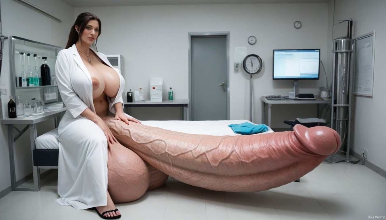 Huge Veins On Penis, Super Model, Sitting Down Shemale AI Porn