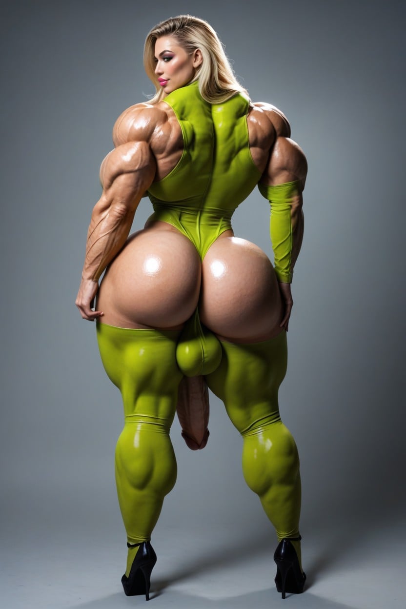 Spaceship, Huge Ass, Massive Round Bubble Ass Shemale AI Porn