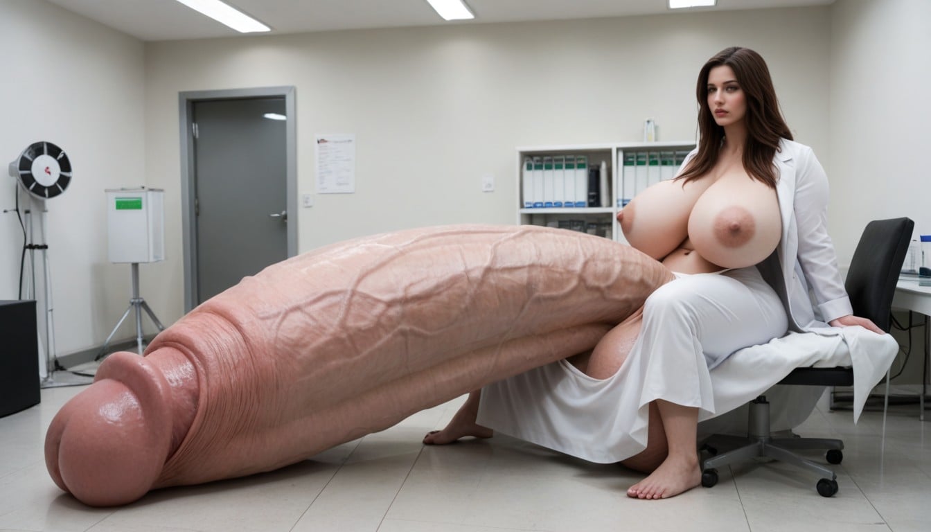 Huge Veins On Penis, Hyper Gigantic Balls, Embarrassed Shemale AI Porn
