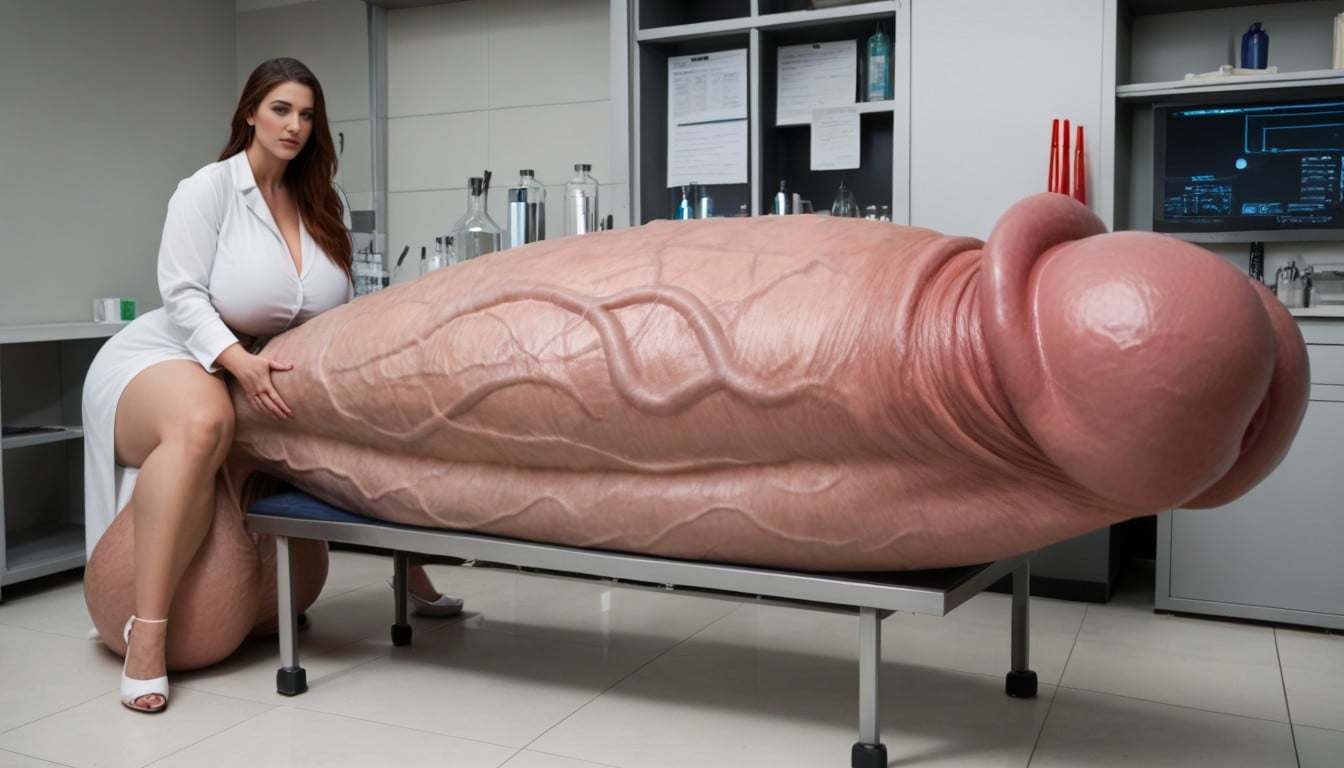 Bored Out And Face Expression, Gigantic Monstrous Penis, Fashion Show Shemale AI Porn
