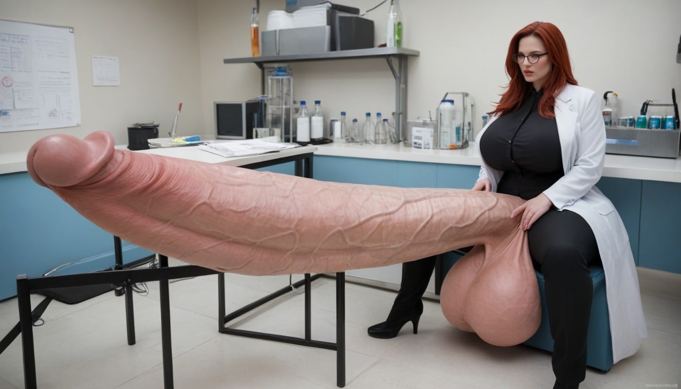 Hyper Thick Veiny Detailed Colossal Penis, Penis The Size Of The Room, Fashion Show Shemale AI Porn