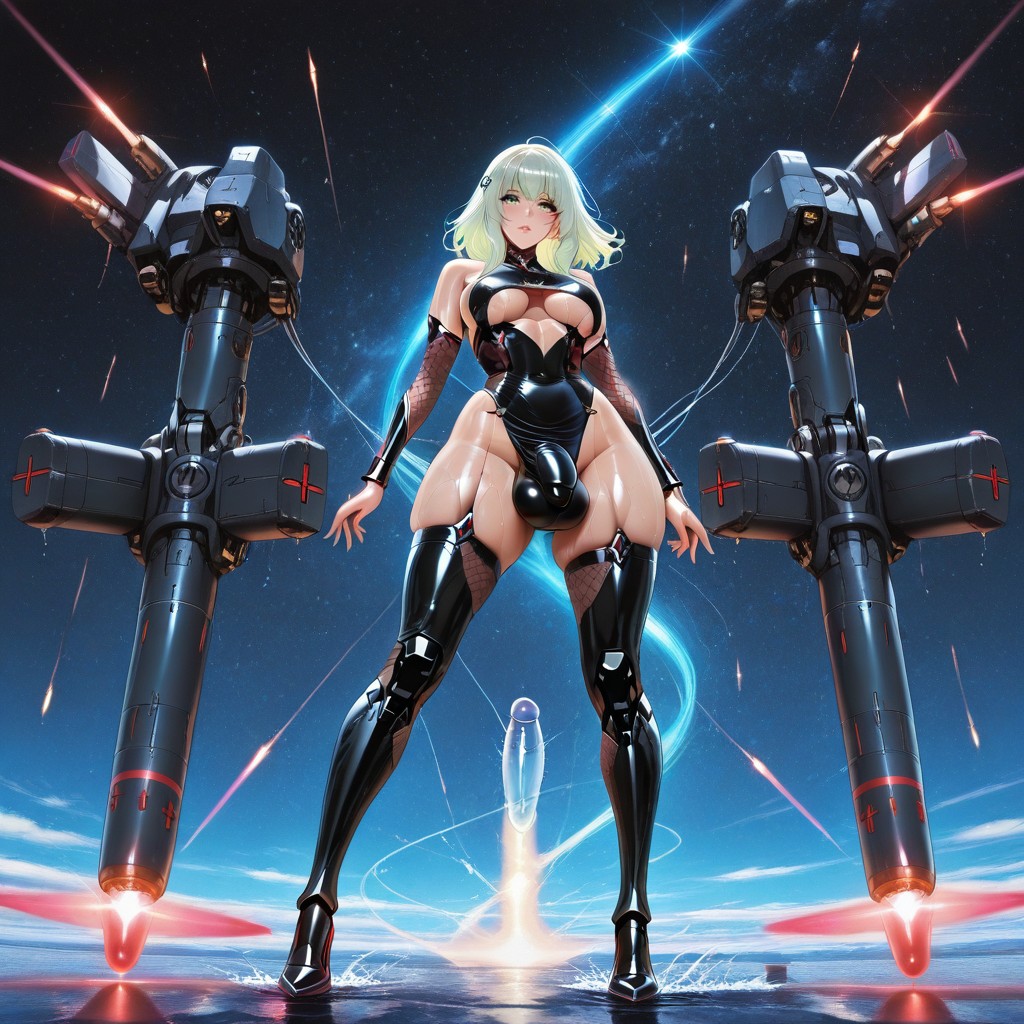 Maigre, Sexy Anime Style, Azur Lane Weapon Style Porno IA transsexuelle