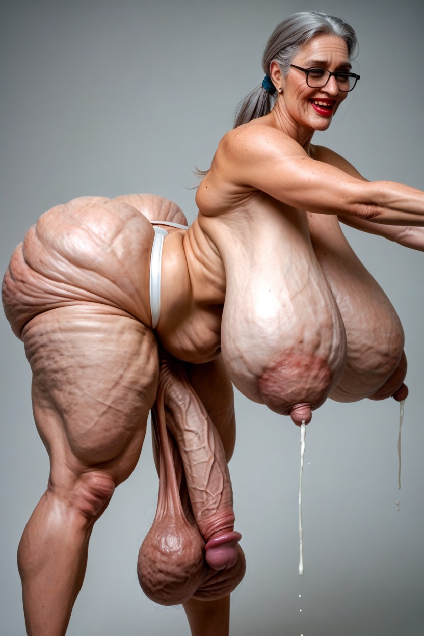 Hyper Long Testicles, Hyper Curvy, Shoulders Back Porno shemale IA