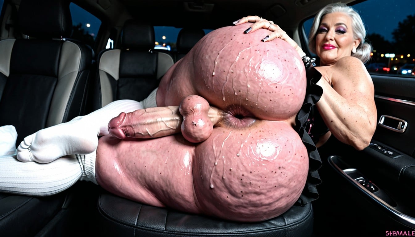 Ass Bigger Than Thighs, Gaping Anus, Hyper Wide Hips Porno IA transsexuelle