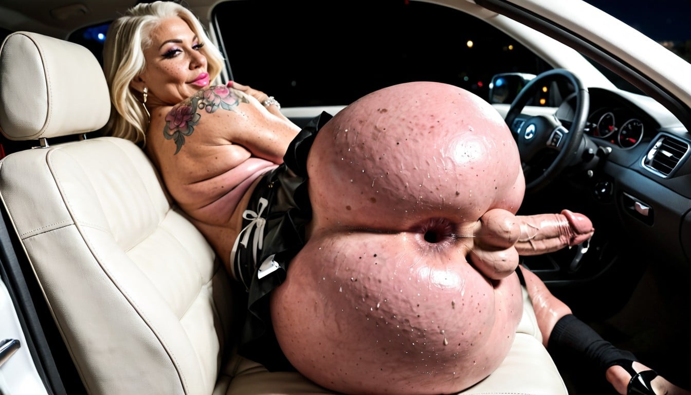Blonde Hair, Extremely Hyper Large Heavy Bottom, Fat Ssbbw Shemale AI Porn