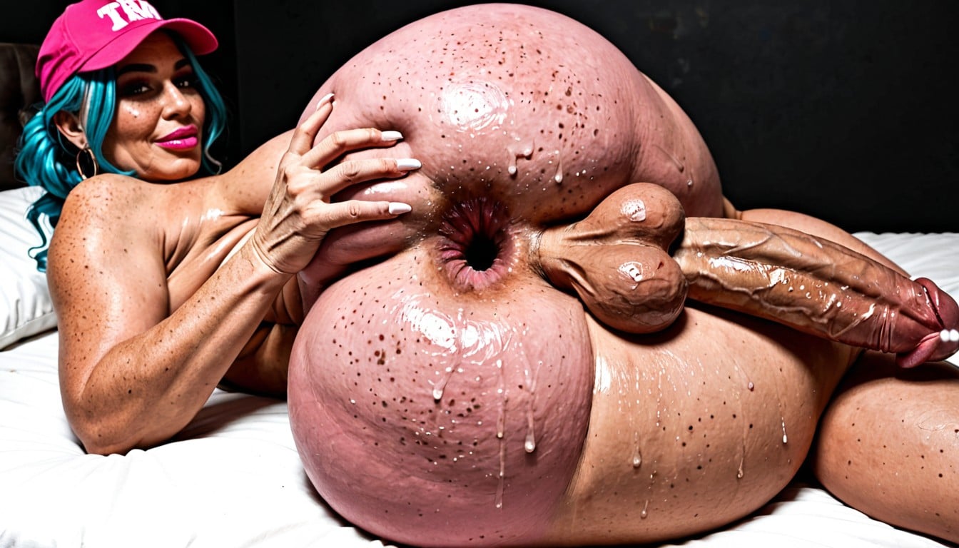 Cellulite Ass, Gigantic Thighs, Extremely Hyper Large Bottom Heavy Shemale AI Porn