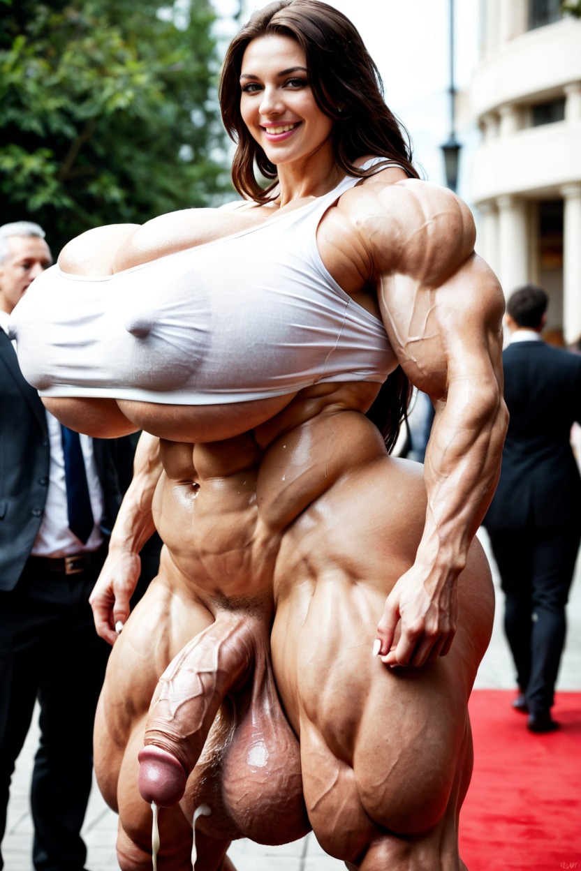 Side View, Mucha Gente Alrededor, Flaccid Cock Porno shemale IA