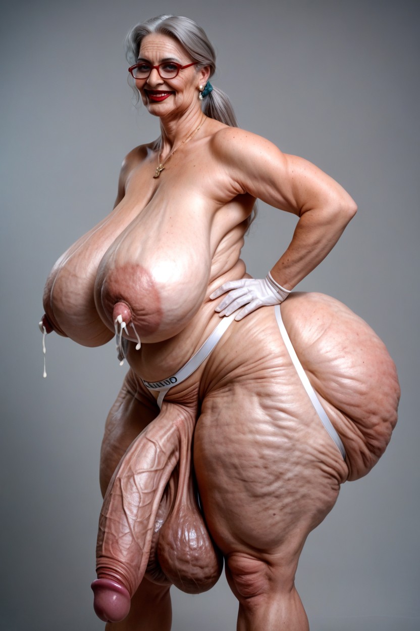 Solo, Freckles, Standing Upright Shemale AI Porn