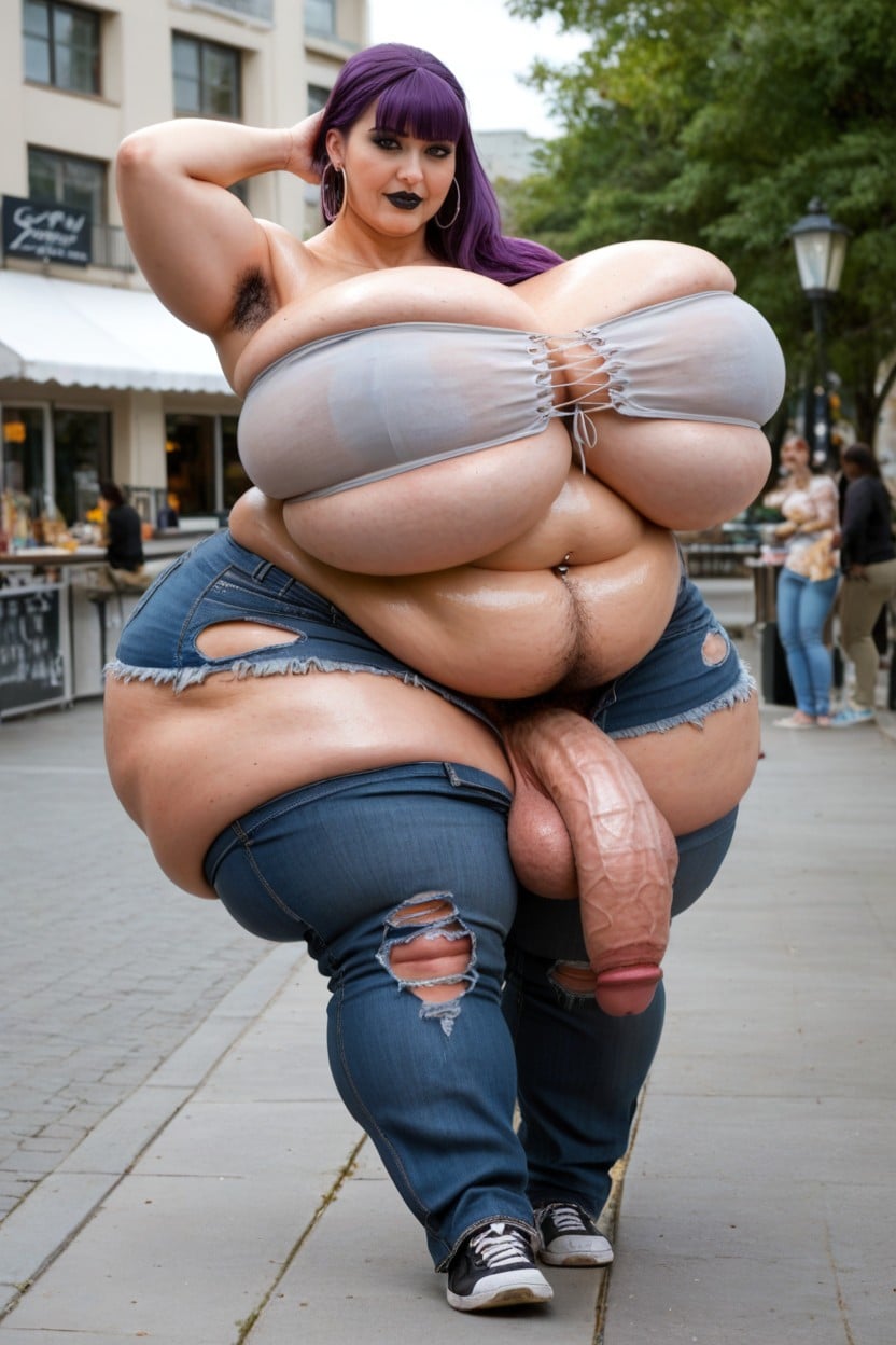Extremadamente Pesado En La Parte Inferior, Huge Obese Belly, Desabotonado Porno shemale IA