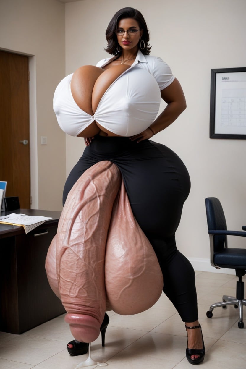 Cleavage, Huge Breasts, Penis The Size Of The Room Porno shemale IA
