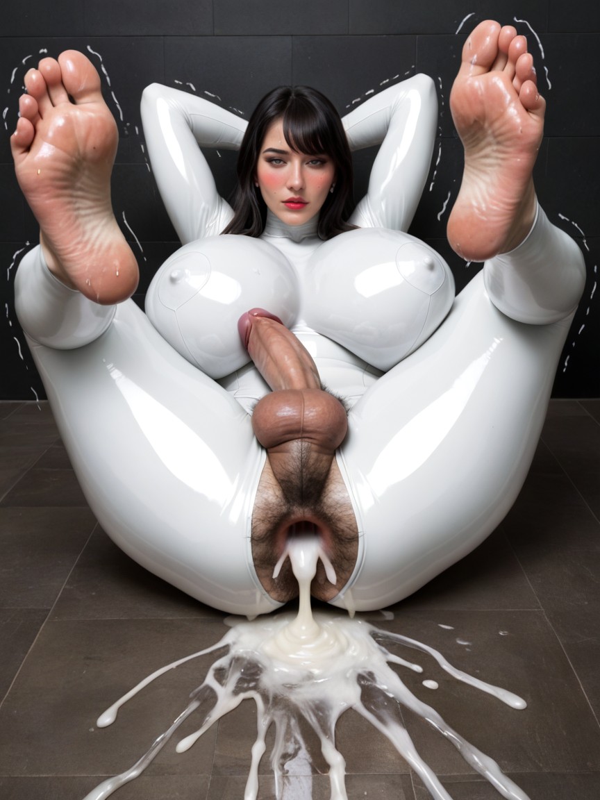 Excessive Cum Everywhere, Highly Detailed Gape Anus, Excessive Cum On Legs Porno shemale IA