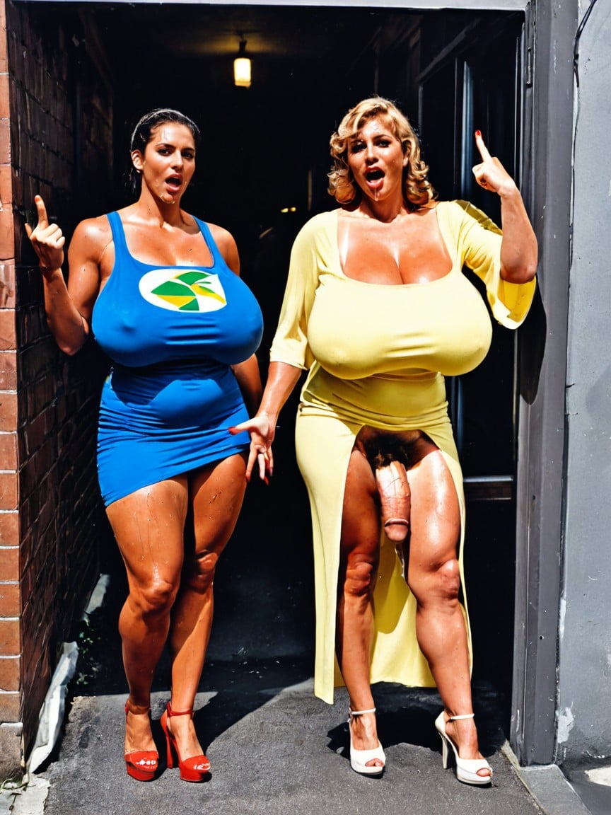 Caught, Full Body View, Standing Shemale AI Porn