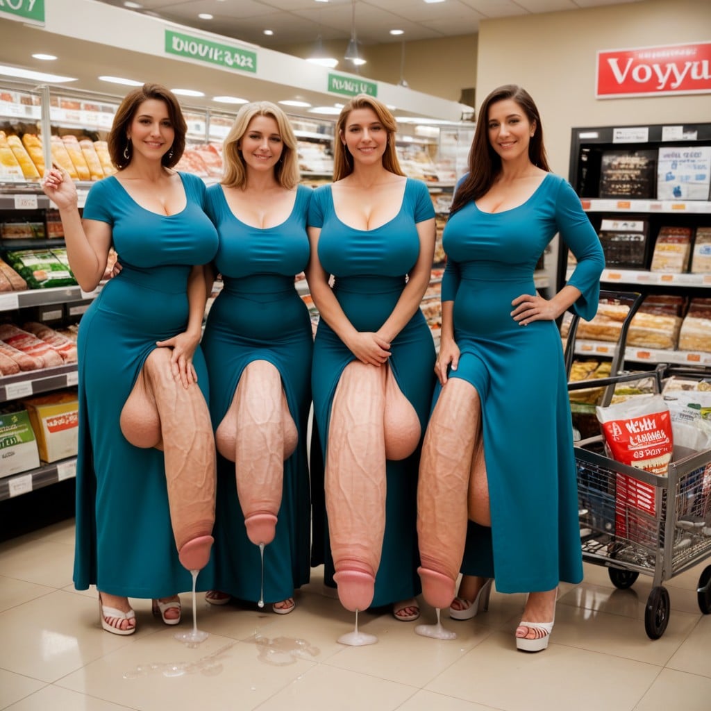Harem, Flaccid, Grocery Shemale AI Porn