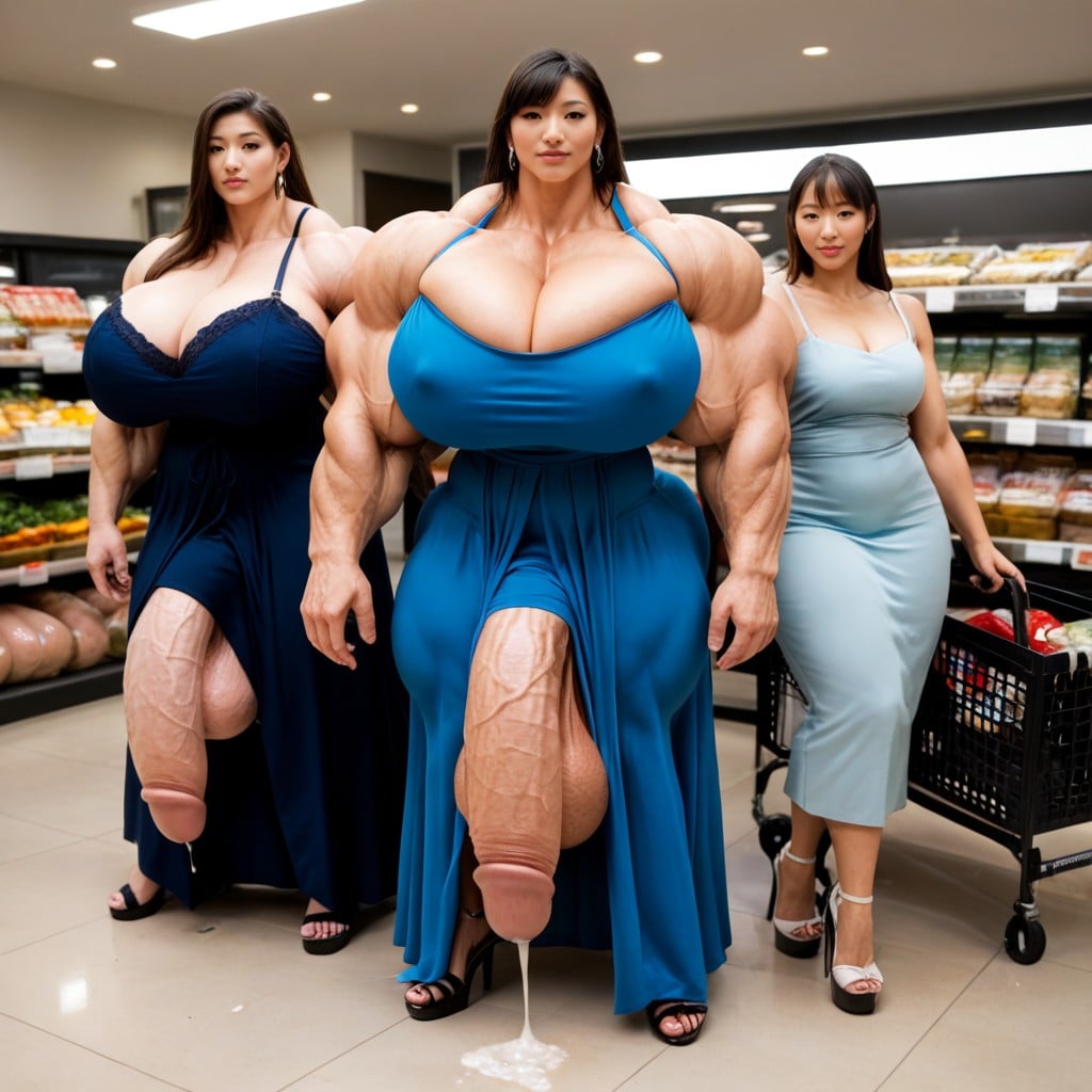 Gigantic Breasts, Huge Back Muscles, Huge Muscular Ass Shemale AI Porn