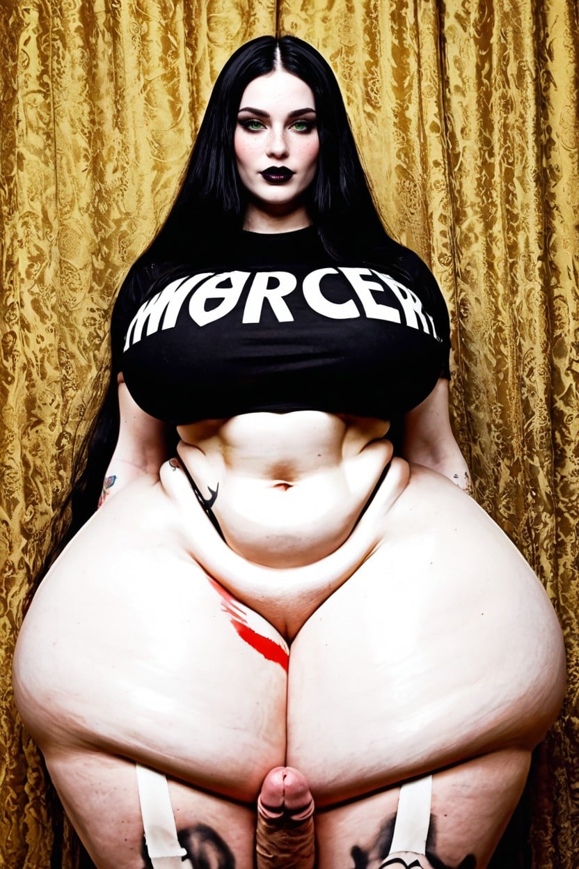 Heavily Made Up, Sexy Waist, Tight Attenuated Waist Shemale AI Porn