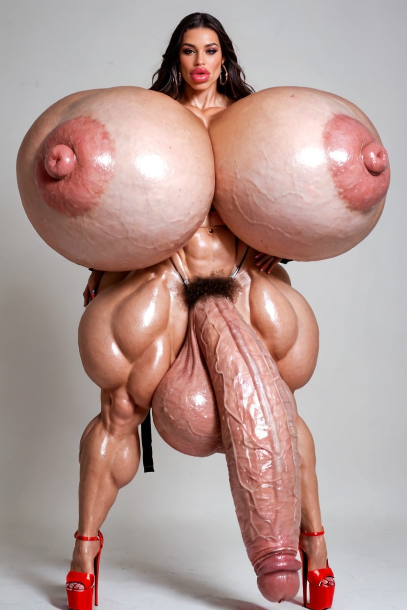 Hyper Gigantic Penis, Penis The Size Of The Room, Penis Gigantic Then Torso Shemale AI Porn