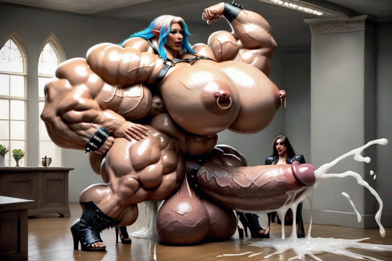 Heeled Sandals, Leather Spiked Bracers, Giantess Futanari Anal Fucking A Thick Bimbo 人妖AI色情