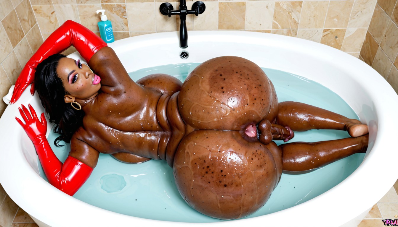Oily Ass, Hyper Wide Hips, African Shemale AI Porn