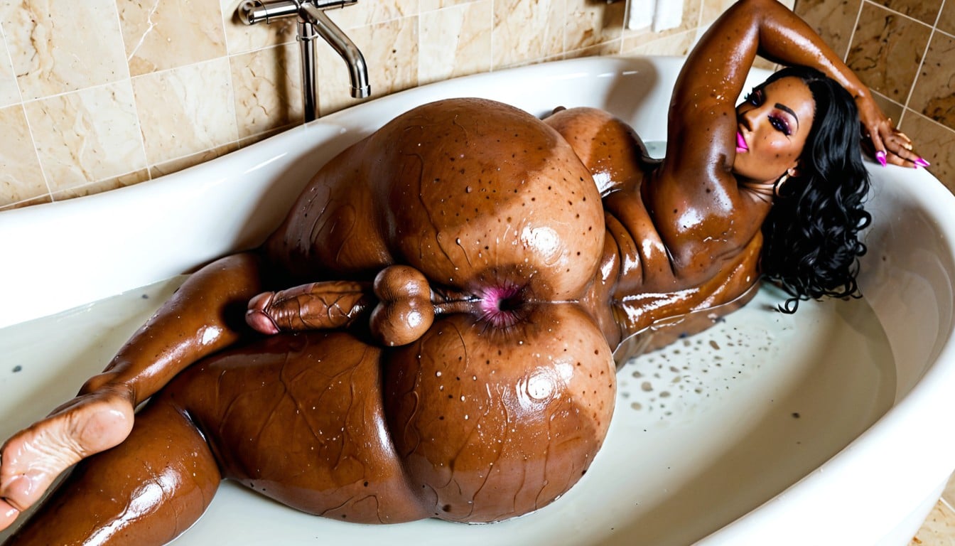 Oily Ass, No Male, Muscular Thighs Shemale AI Porn