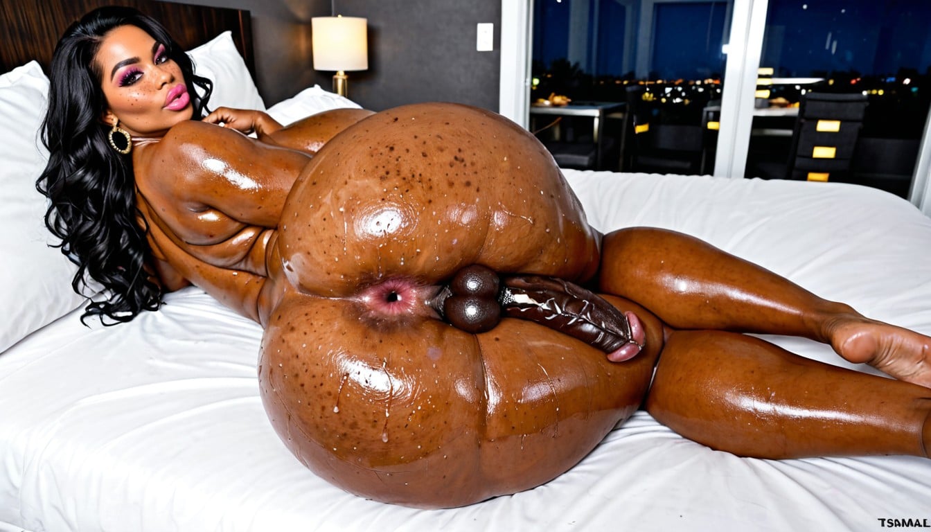 Black Hair, 60+, Hyper Wide Hips Shemale AI Porn