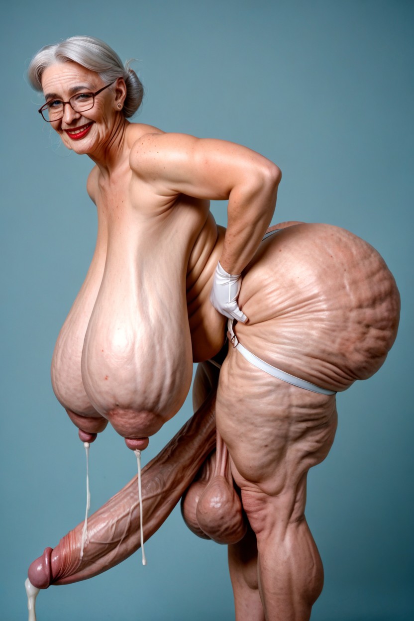 60+, Cellulite On Breasts, Saggy Ass Shemale AI Porn