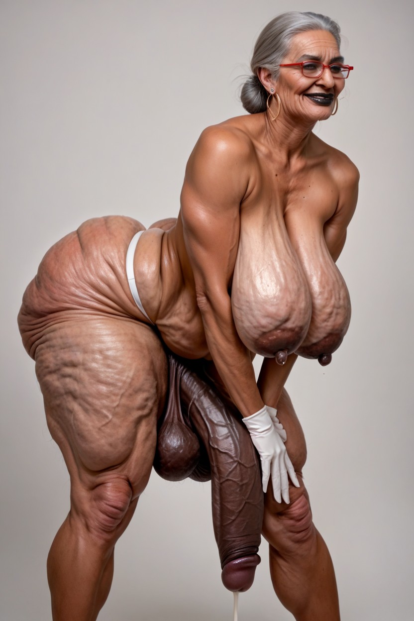 Gigantic Ass, Fat African Lips, Hyper Veiny Breasts Shemale AI Porn
