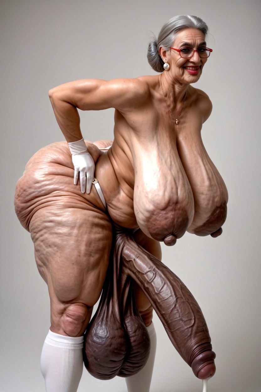 Saggy Belly, Naked, Cellulite Shemale AI Porn