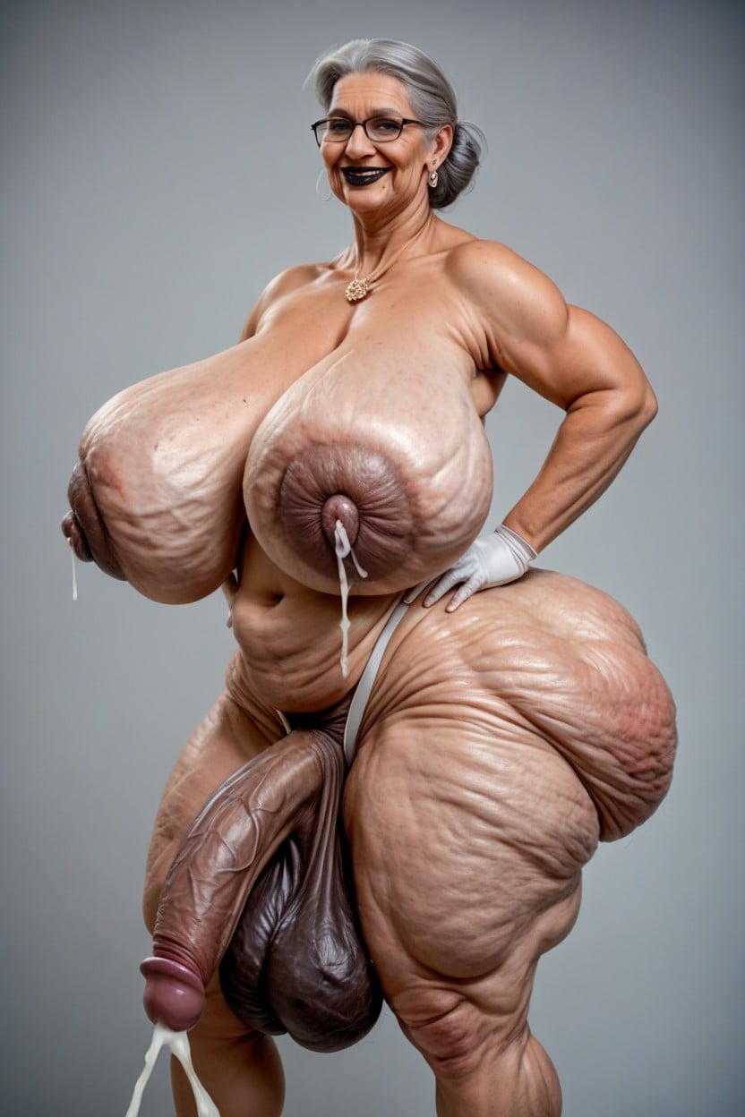 Tamil Indian Grandma, Hyper Long Cock, Veiny Forearms Shemale AI Porn
