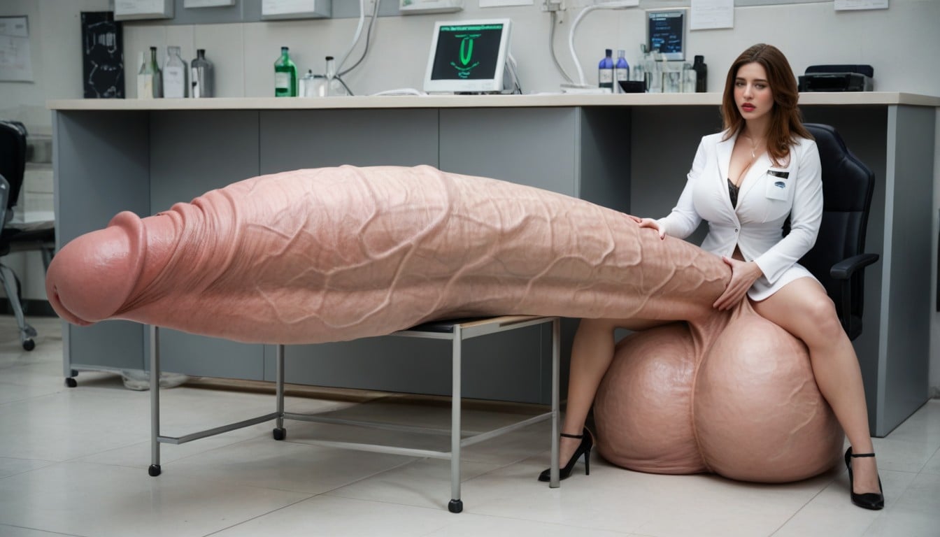 Impossibly Gigantic Girthy Penis, Hyper Long Penis, Super Model Shemale AI Porn