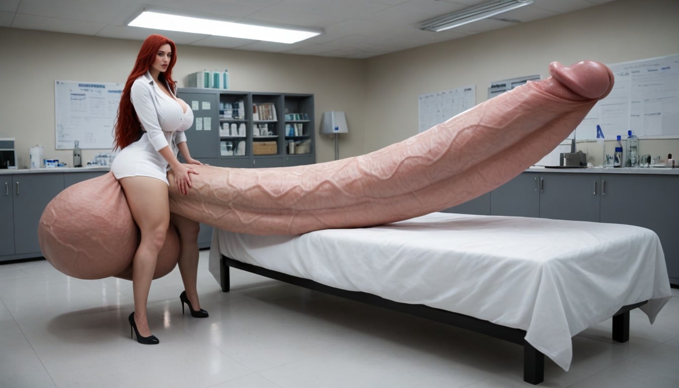 Gigantic Penis, Looking At Penis, Penis Is Just Way Too Gigantic Shemale AI Porn