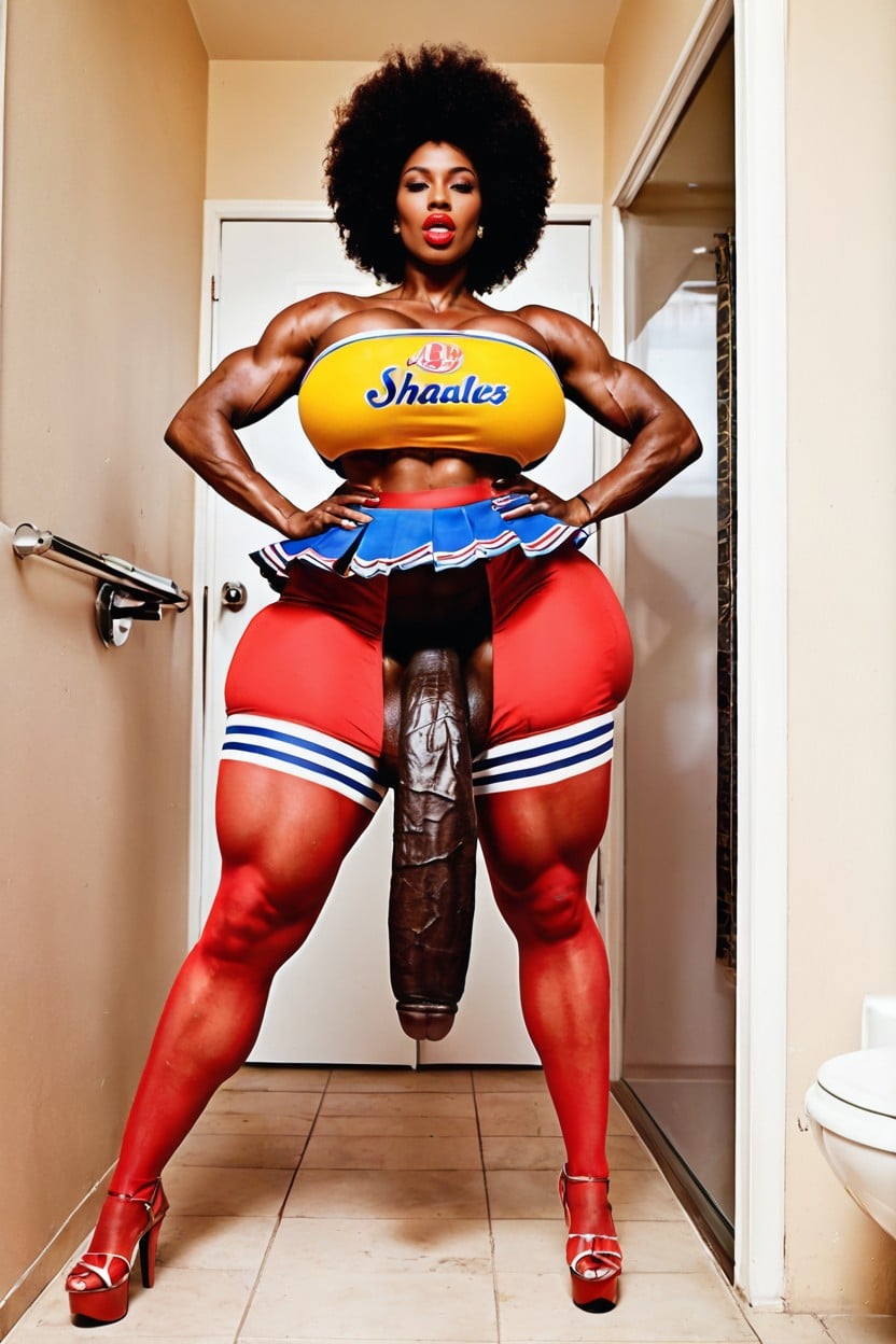 Underboob, African, Thick Muscles Shemale AI Porn