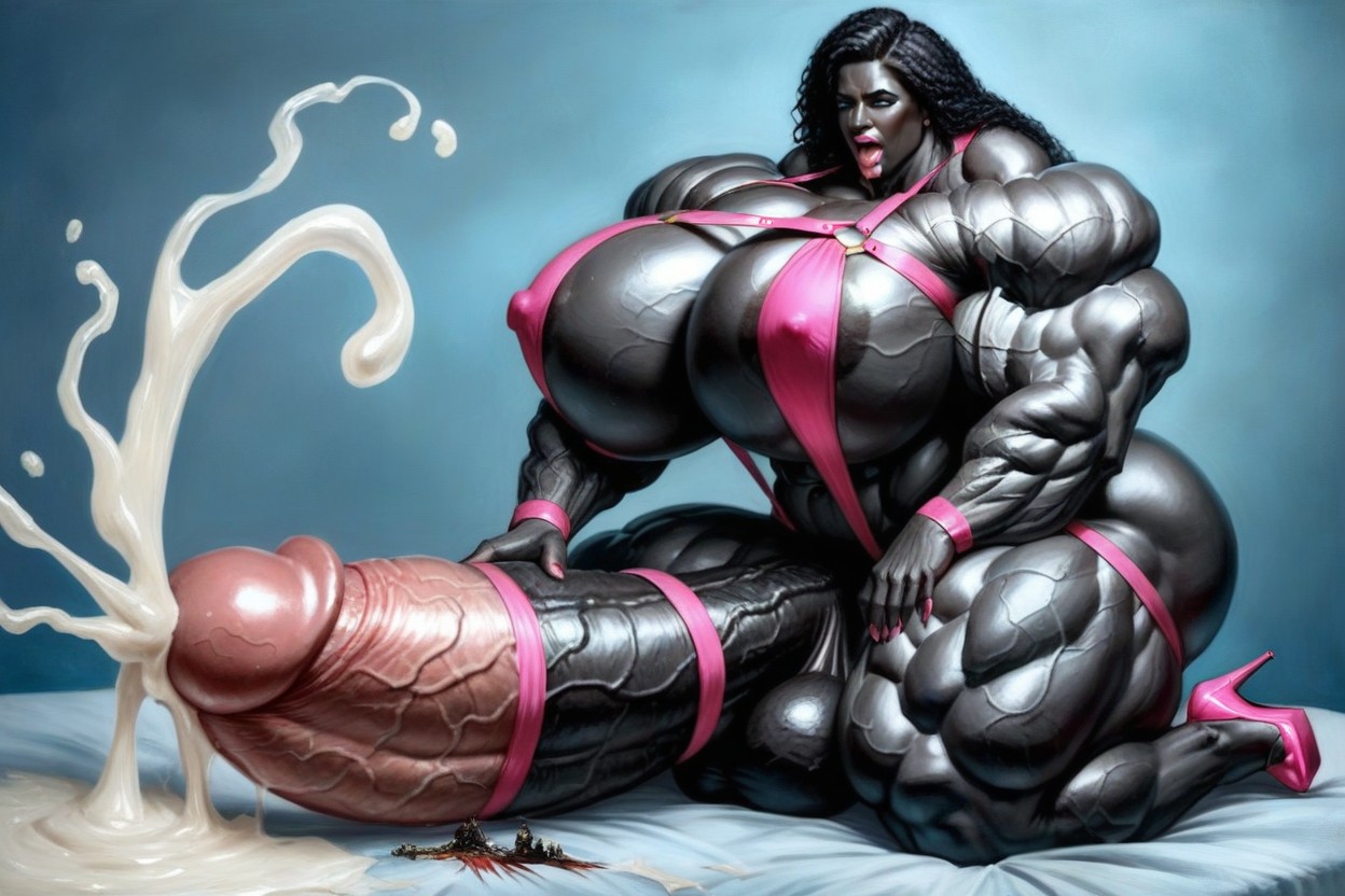 Perfect Tits, Gigantic Tits, Shredded Muscles Shemale AI Porn