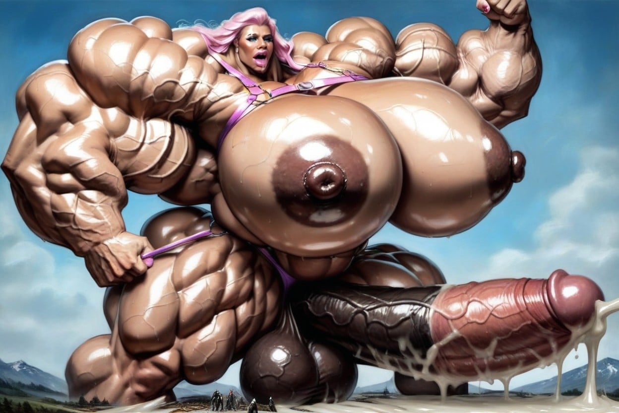 Orgasmic Ahegao Expression, Two Persons With, Bottom Heavy Shemale AI Porn