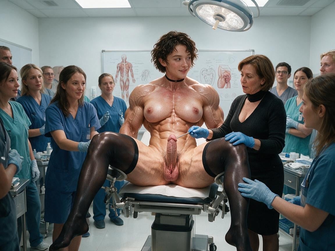 Hyper Large Muscles, Gigantic Latissimus Dorsi, Low Angle Front View Shemale AI Porn