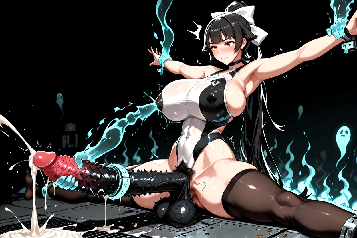 Takao From Azur Lane, Embarrassed Look, Flared Glans Shemale AI Porn