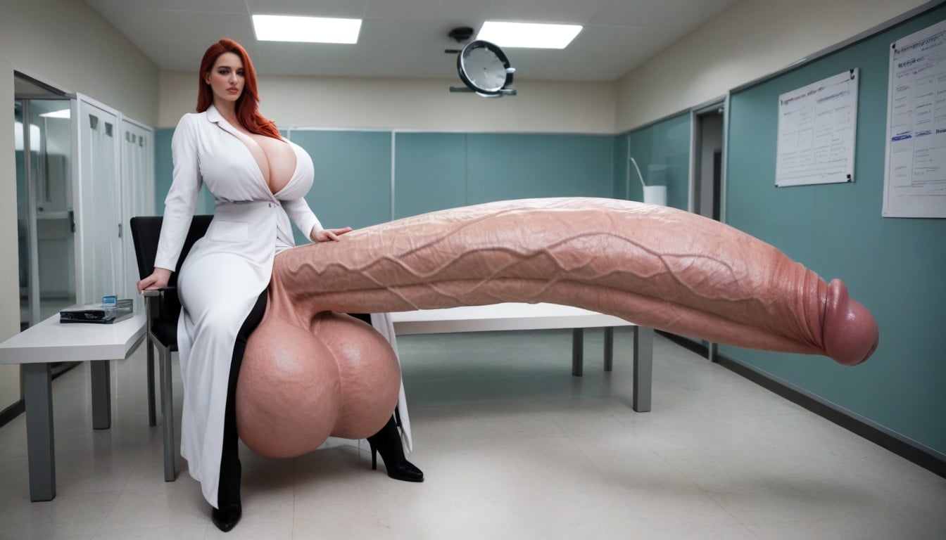 18+, Hyper Gigantic Penis, Penis Larger Than Entire Bed Shemale AI Porn