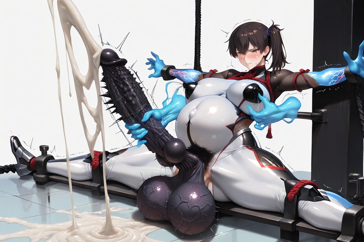 Restrained Horizontally, Erect Nipples, Corrida Porno shemale IA
