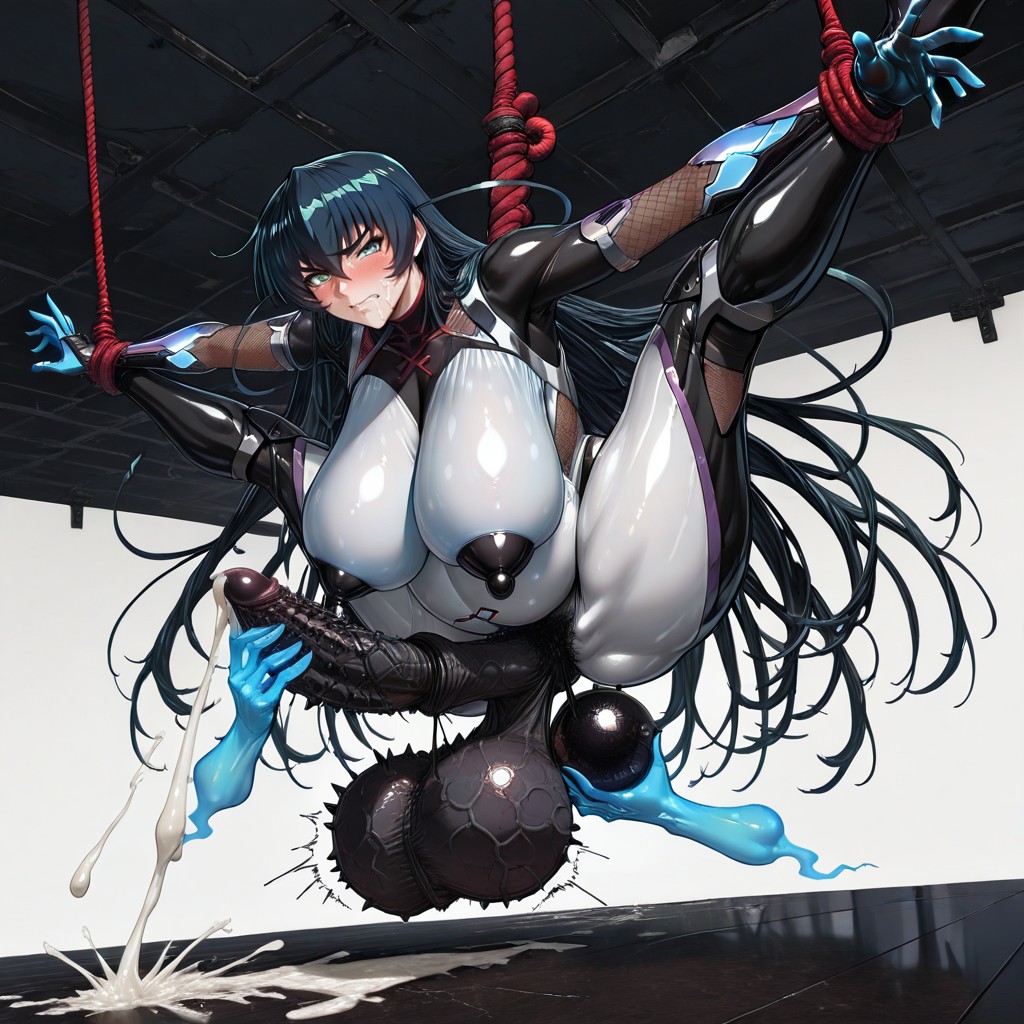 Nipple Sucking By Hand, Covered Spines Glans, Blue Ghost Hands Handjob Shemale AI Porn