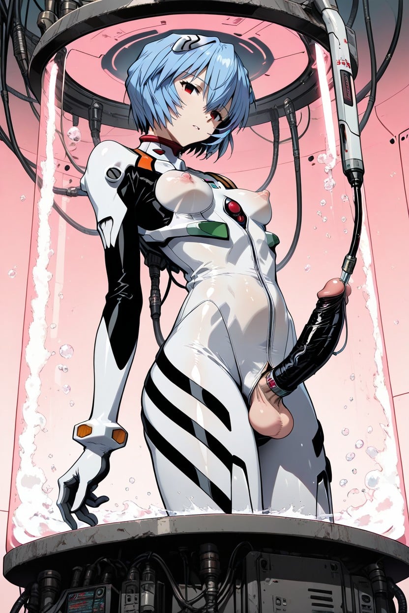 Breasts Panel See-through, Negligible Bodysize, Sci-fi Futuristic Lab Shemale AI Porn