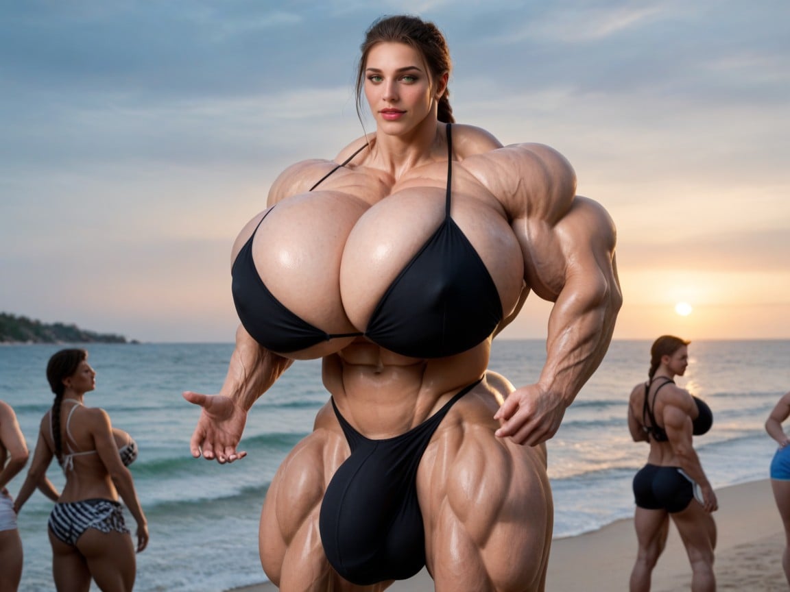 Massive, Many People Around, 18+ Shemale AI Porn