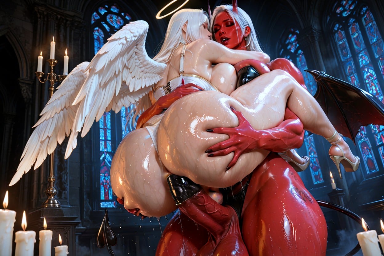 18+, Big Balls, Wide Waist Shemale AI Porn