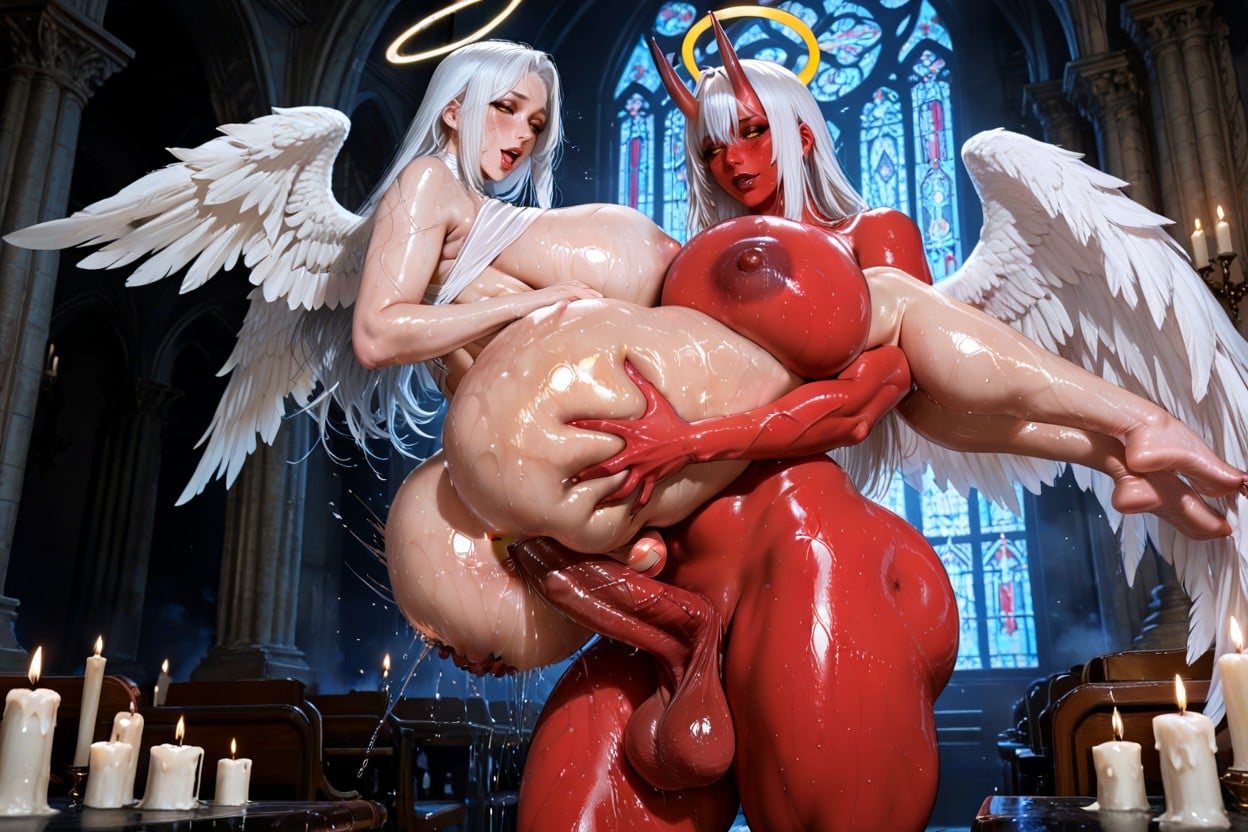 Anal Penetration, Extremely Large Ass, Motion Lines Shemale AI Porn
